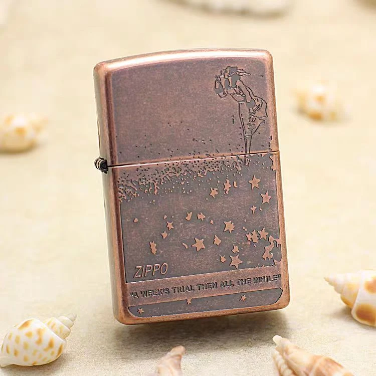 ZIPPO正品打火机/仿紫铜【星光风中女郎】经典男士DY9902QT【凯亚1】