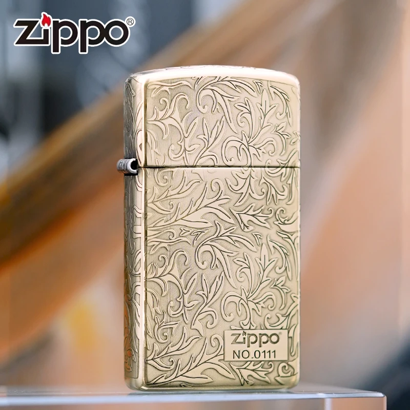ZIPPO/之宝打火机正品-五面雕刻-纤巧唐草- 经典 复古-DYJ1
