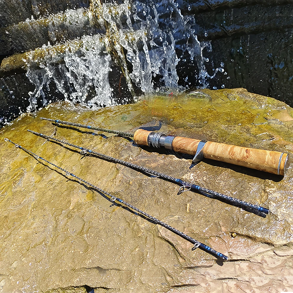 纯钓者超轻碳竿溪流微物路亚马口竿多节便携式钓竿UL中快调缩紧