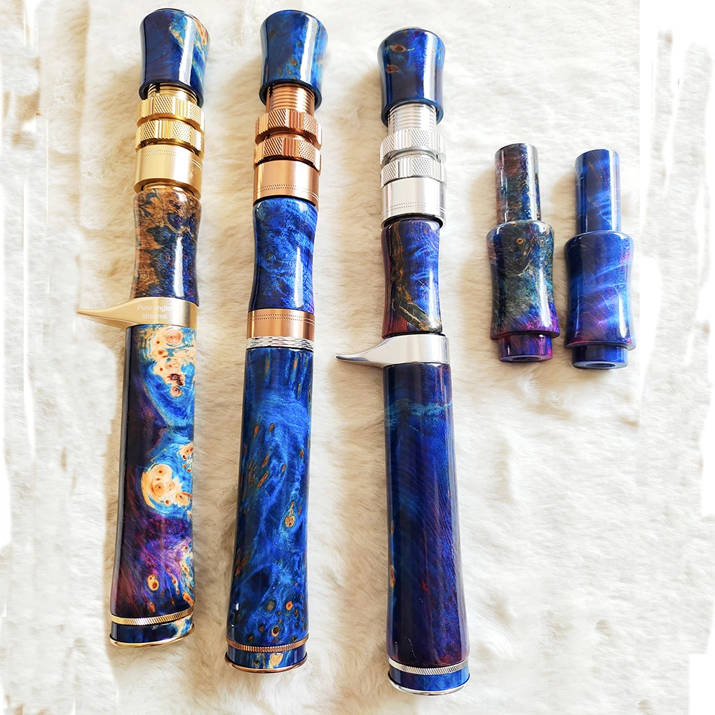 路亚竿手把手柄微物马口竿把手稳定木便携手把节UO缩紧款枪柄直柄