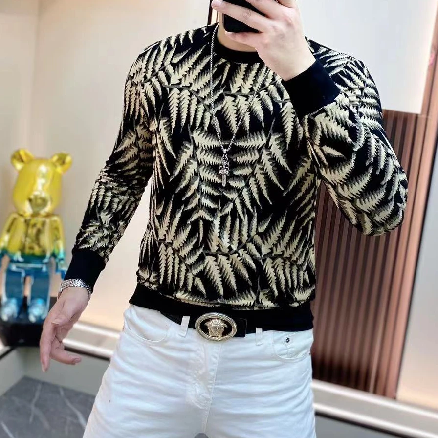 【阿东严选】8885男士高品质时尚潮流时尚修身高弹长袖