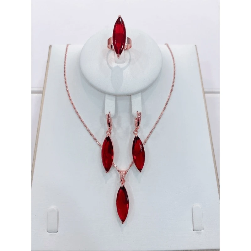 铜合金亚克力耳饰 029 新疆民族风 长形耳环宝石时尚 简单三件套