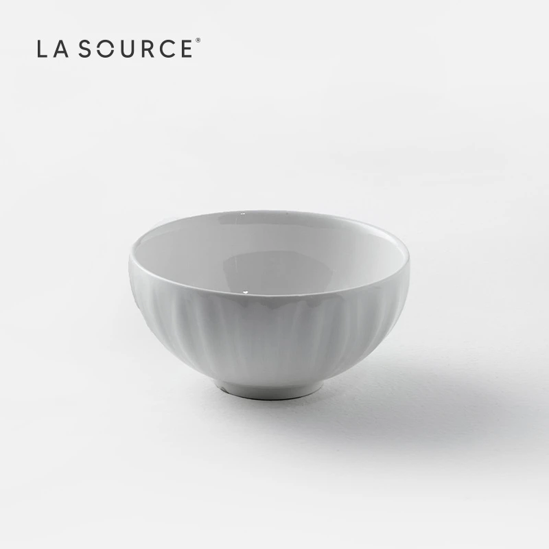 金盏花系列小碗创意浮雕纯色家用简约白色精致陶瓷餐具白瓷米饭碗