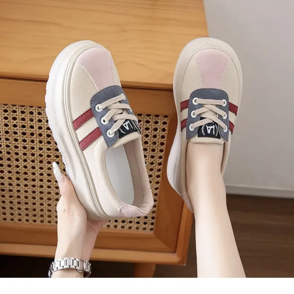 夏季新款透气面包鞋厚底女鞋复古高级感时尚百搭休闲女鞋