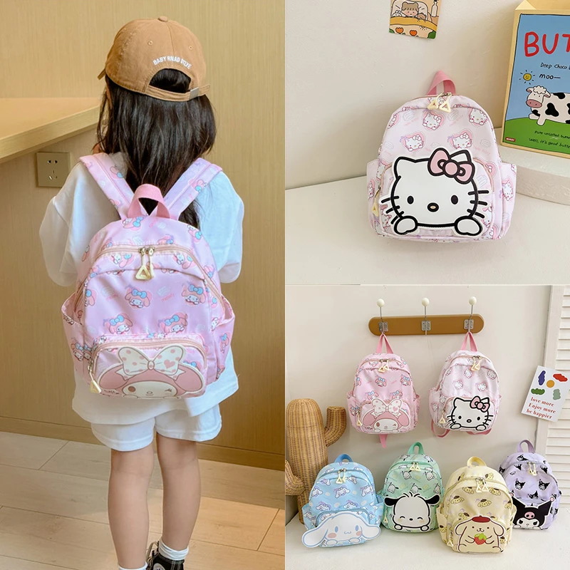 女童幼儿园可爱双肩包儿童女孩轻便出游背包小童宝宝卡通印花书包