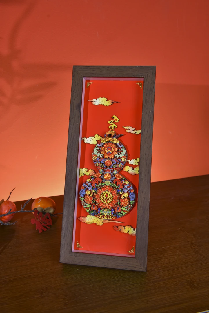 沝森[剪纸葫芦]3D手工立体客厅书房送礼物