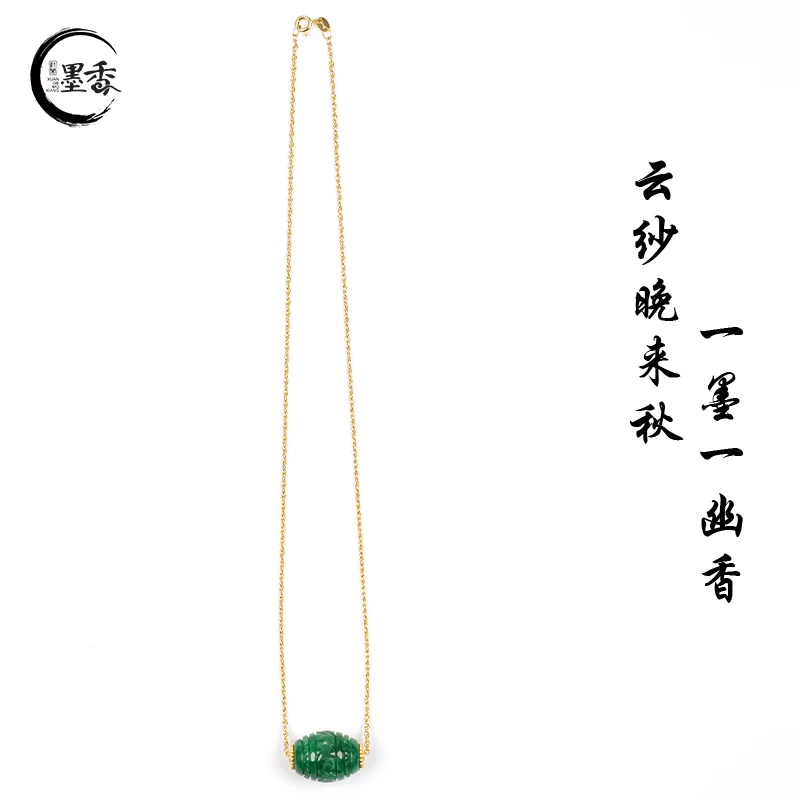 XuanGeMoXiang/轩阁墨香 非金属莫桑石项链 百搭气质 项链 MX230