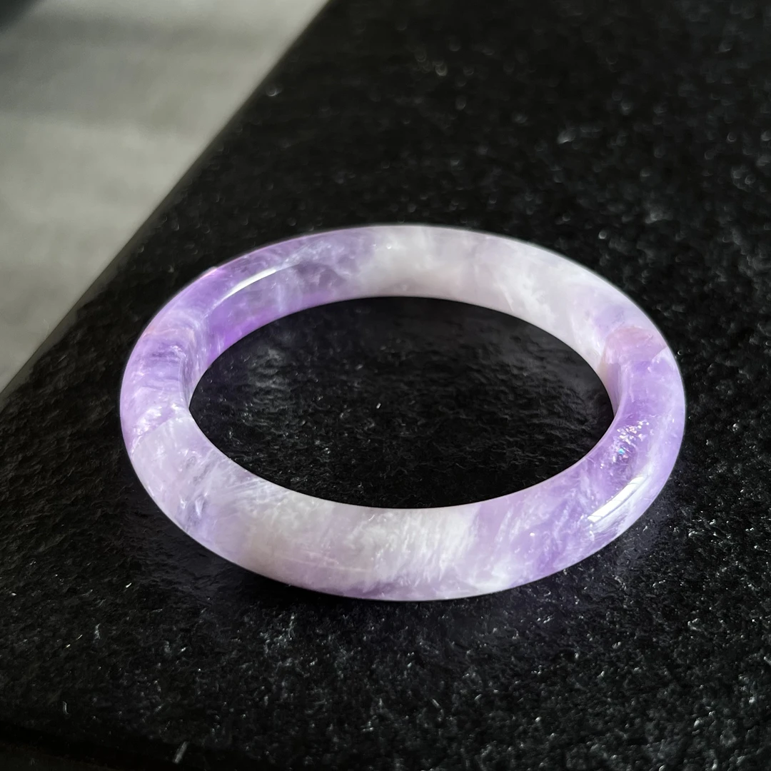 水晶紫水晶宽条手镯  FGZSJSZ