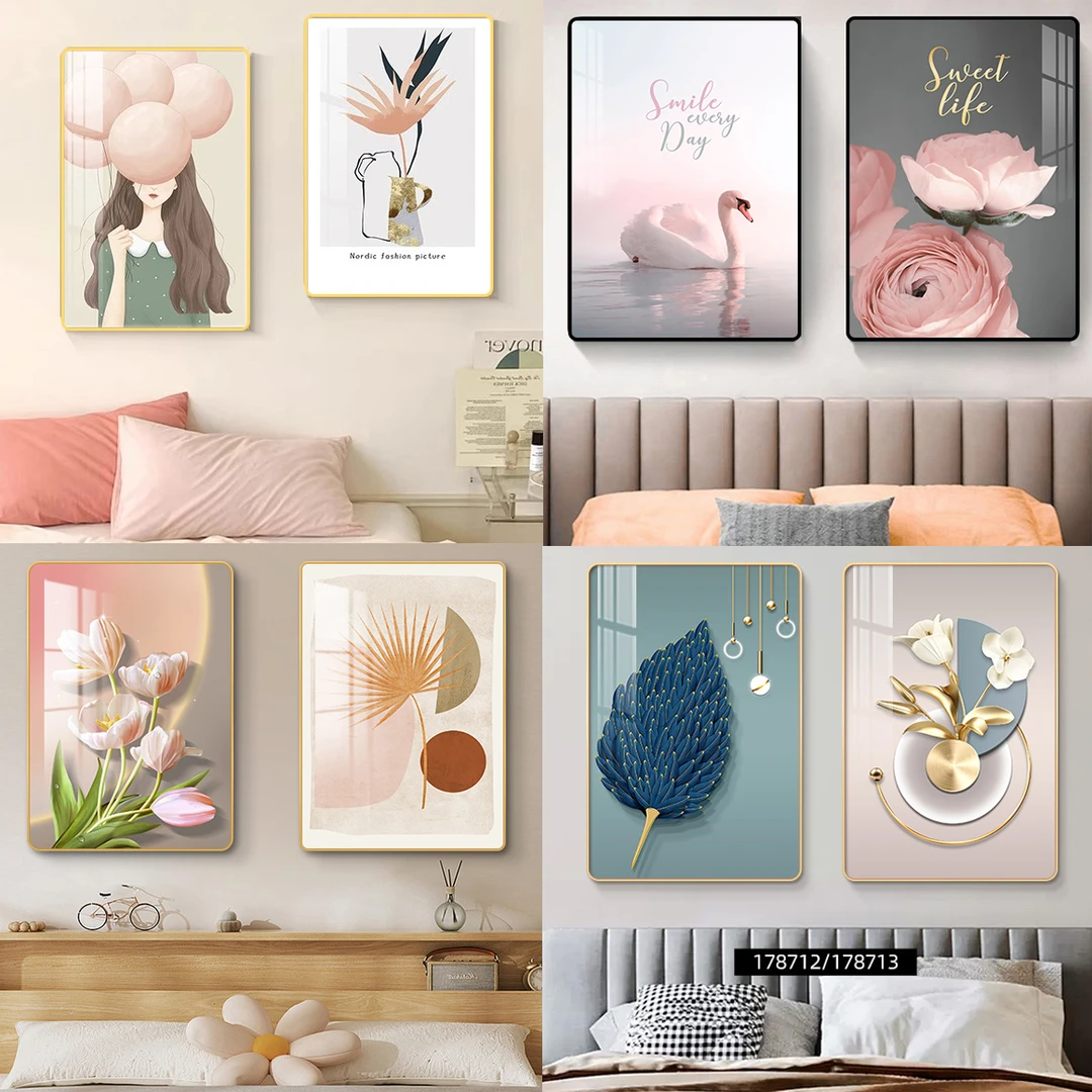 畅销款现代简约卧室床头装饰画轻奢高级感艺术人物壁画主卧挂画