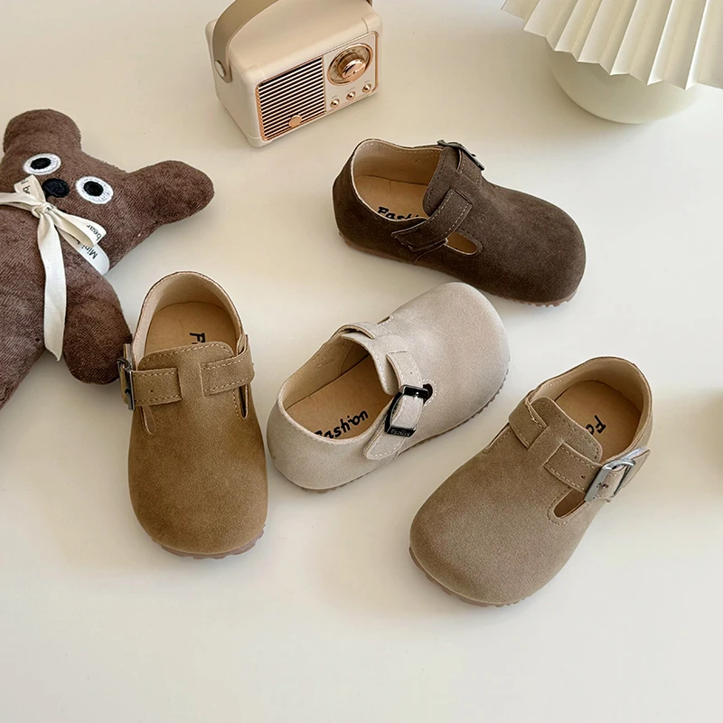 儿童勃肯鞋2025春秋新款皮鞋女童单鞋男童休闲博肯鞋子宝宝豆豆鞋