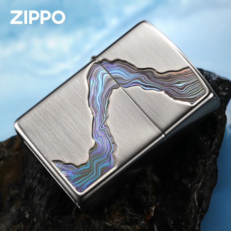 ZIPPO打火机太仓川流不息个性防风原装幻彩经典男士个性送礼TCJ1