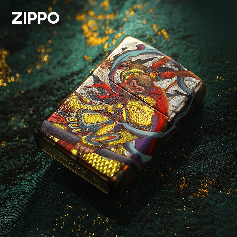 zippo打火机中国设计师包银古法烫金-美猴王正品防风DYX1
