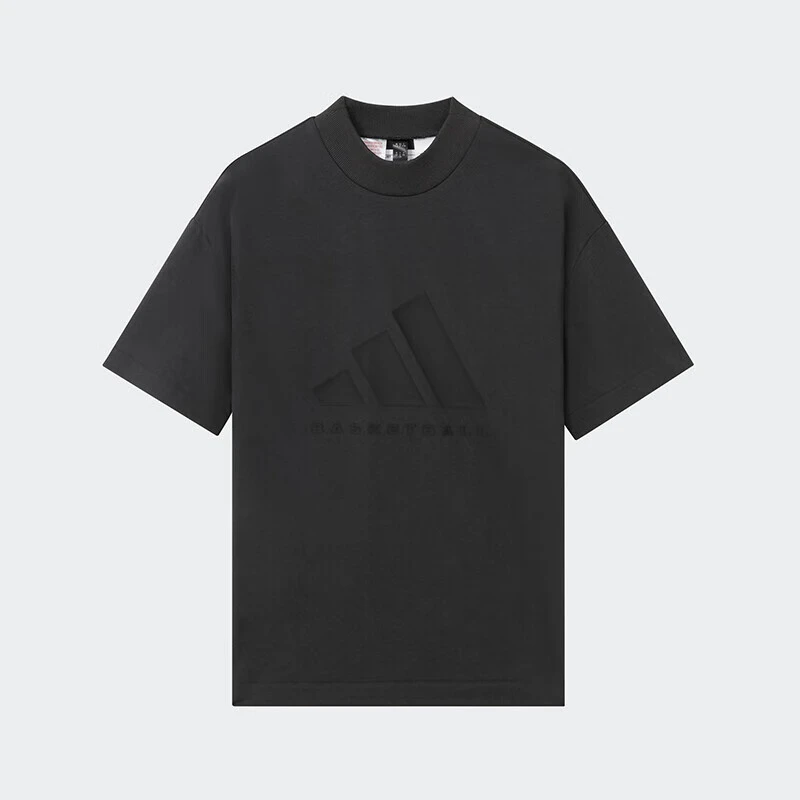 adidas阿迪达斯大童大logo印花圆领休闲短袖T恤JE3941