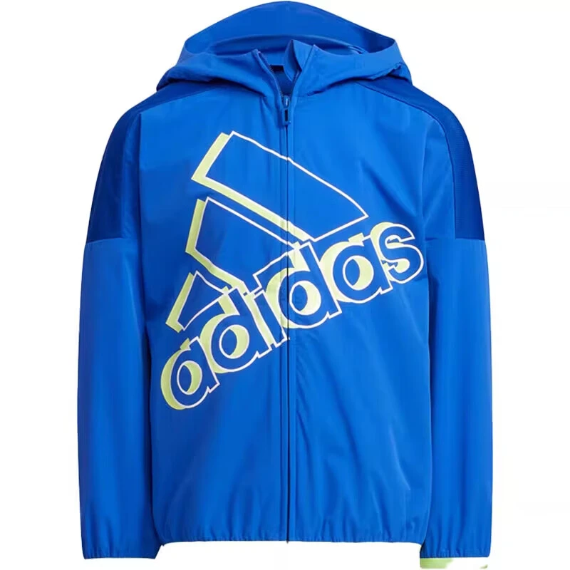 adidas阿迪达斯男女小童休闲连帽运动夹克外套HT4909