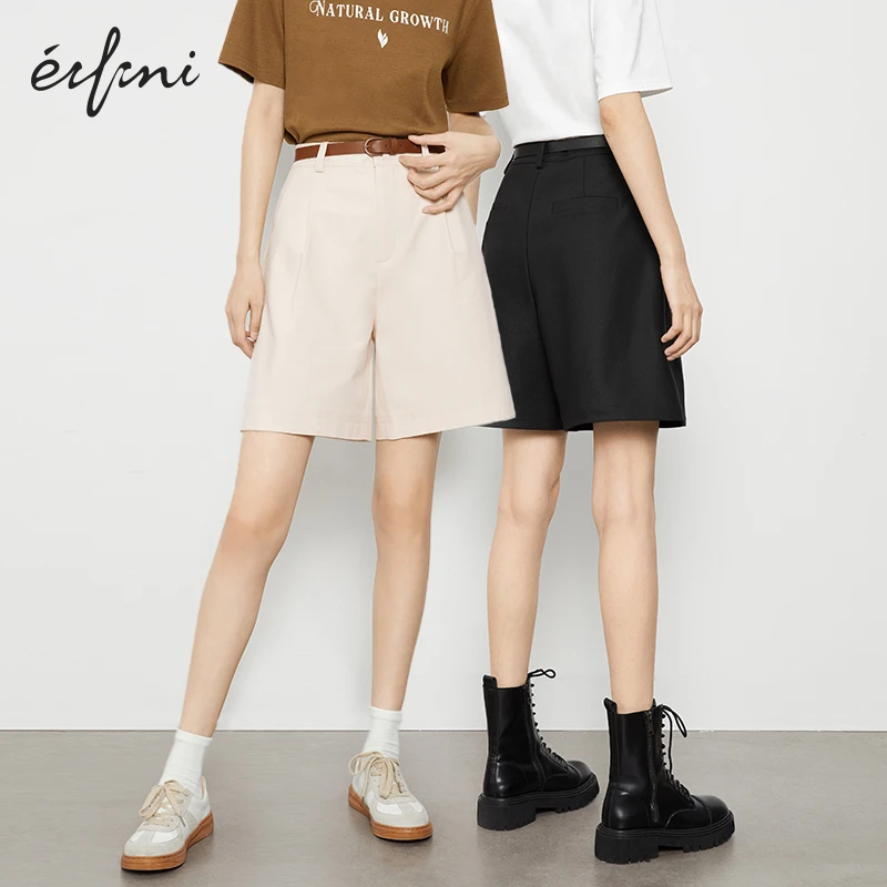 【衣衣专属】伊芙丽短裤显瘦黑白夏季时尚短裤女1E3951081