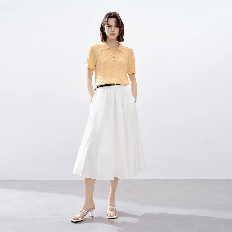 3271【赵老板】伊芙丽POLO领绞花法式简约气质绝美针织衫夏装