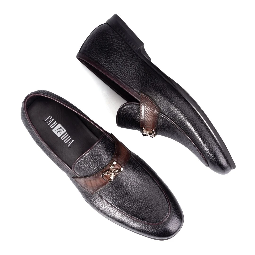 梵骅定制  男士休闲驾车鞋一脚蹬乐福鞋软底真皮透气皮鞋男鞋春夏