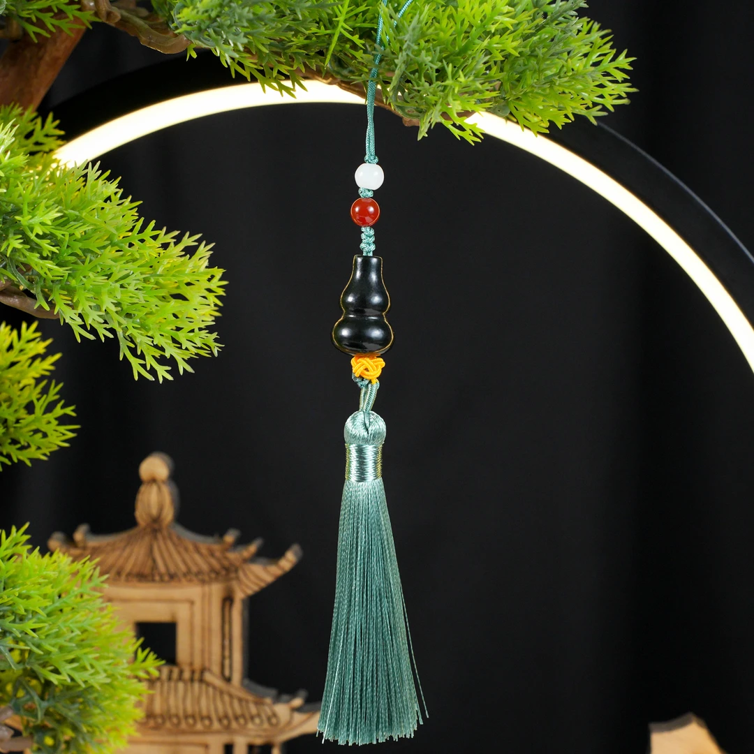 和田玉青玉葫芦车挂吊坠QS-0466