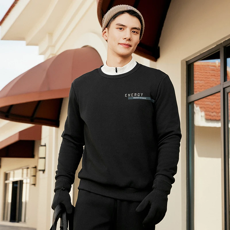 乔丹运动套头衫2025秋季倍暖绒针织加绒男性套头衫QDEWD3244213