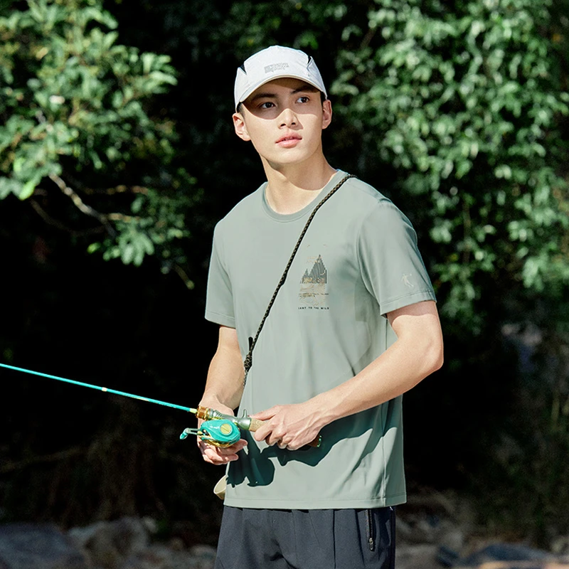 中国乔丹2025年夏季专业运动户外随心野冰感防晒短袖-FHS23241410