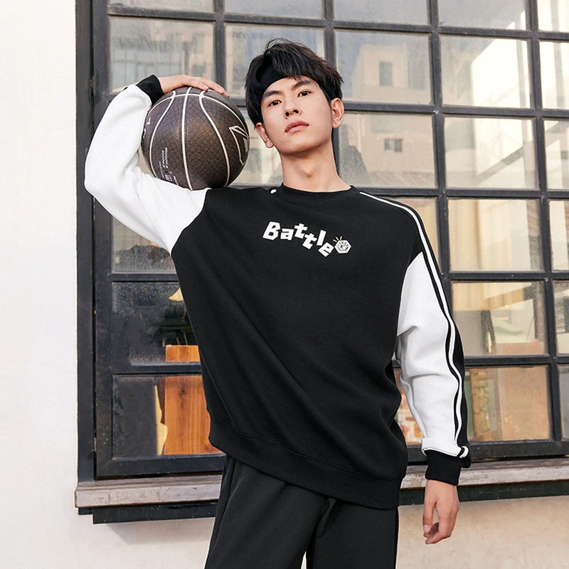 乔丹男性套头衫2025秋季专业运动BATTLE篮球针织宽松型QDAWD324