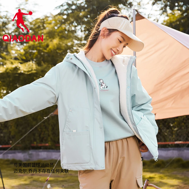 中国乔丹梭织风衣春季女士加绒保暖防风运动外套FFD42225432