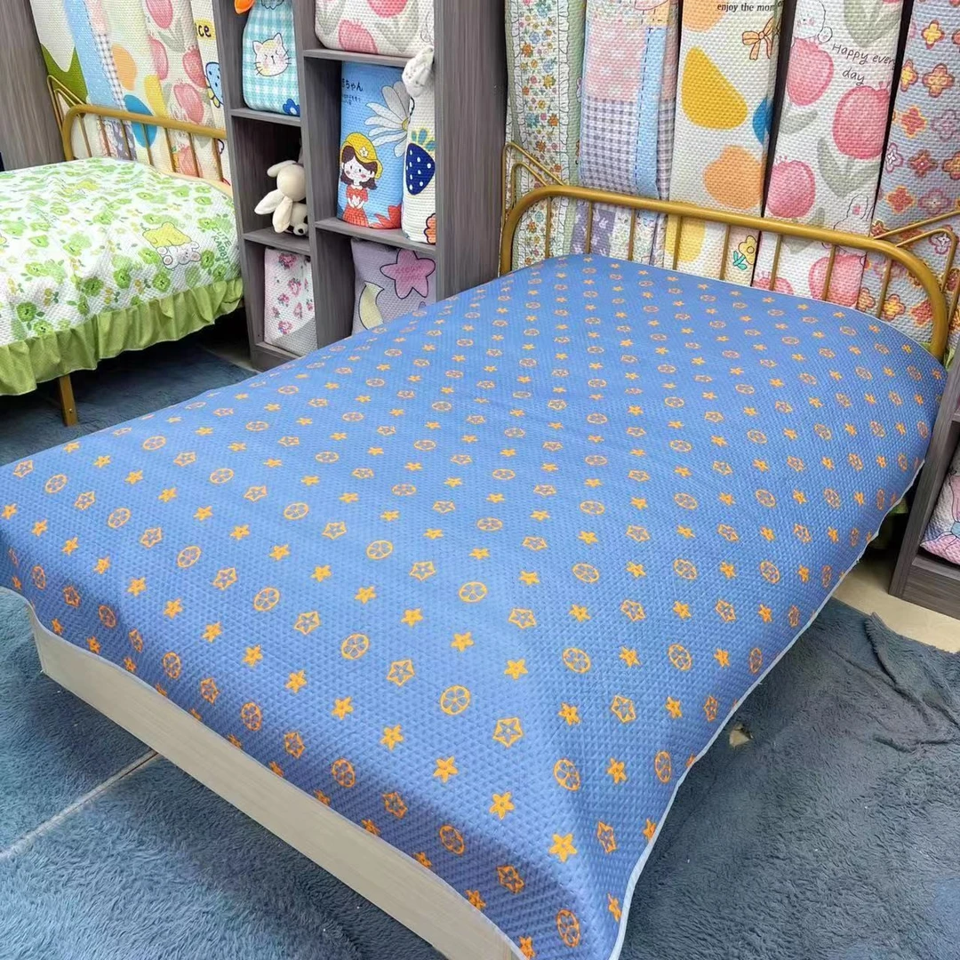 【灰柠檬】四季双面通用款床盖约2*2.3可机洗防滑宽边压烫床盖