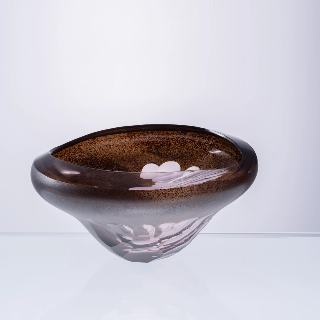 安桔美术馆【金红果碗】意式极简轻奢现代主义高档纯手工果碗