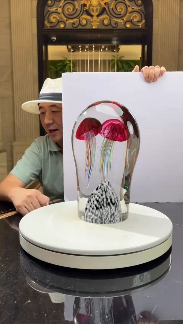 【闪购商品】茶宠AJ05483金红双头水母摆件