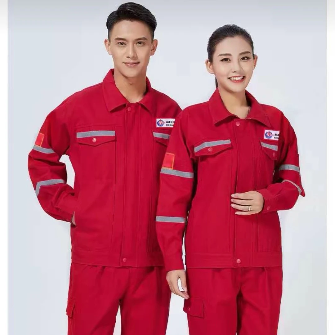 工装服男款纯棉中海油工作服套装加厚防烫电焊车床劳保服全棉电工