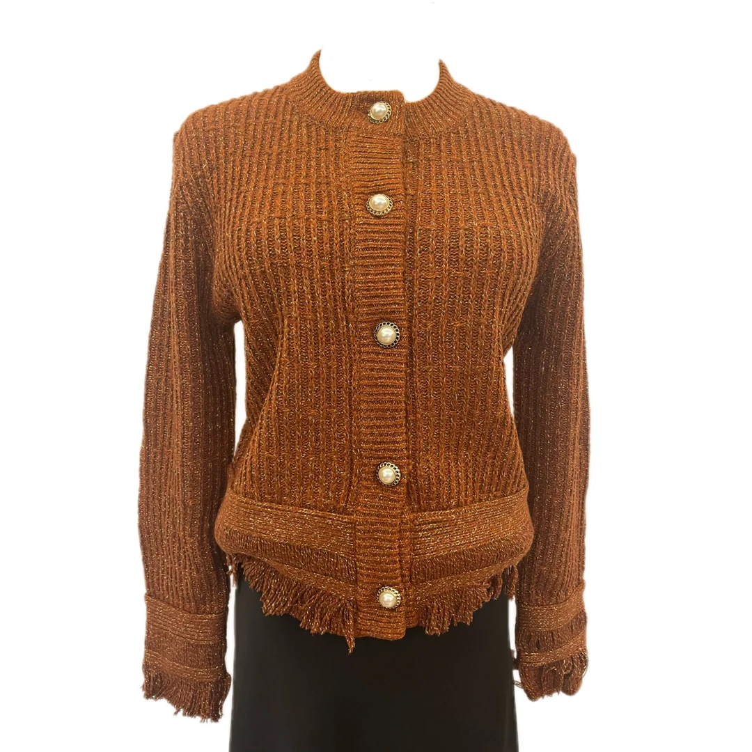 外套女装上衣开衫小香风长袖针织短款