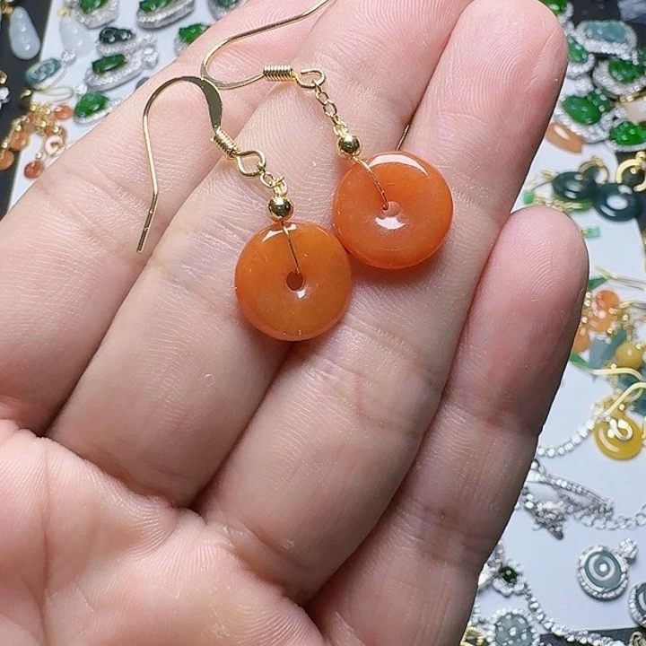 翡翠颈饰未镶嵌天然A货翡翠放漏