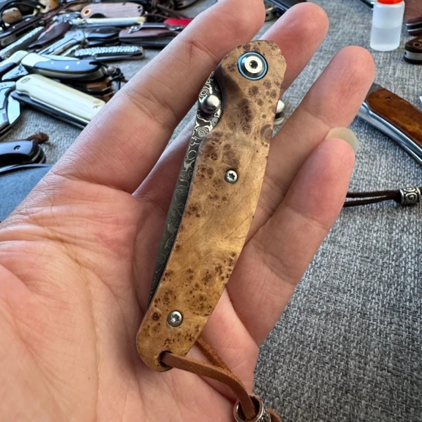 定制专拍大马士革钢刀