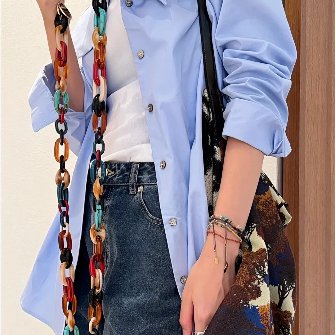 小众高级感短款手机链琥珀