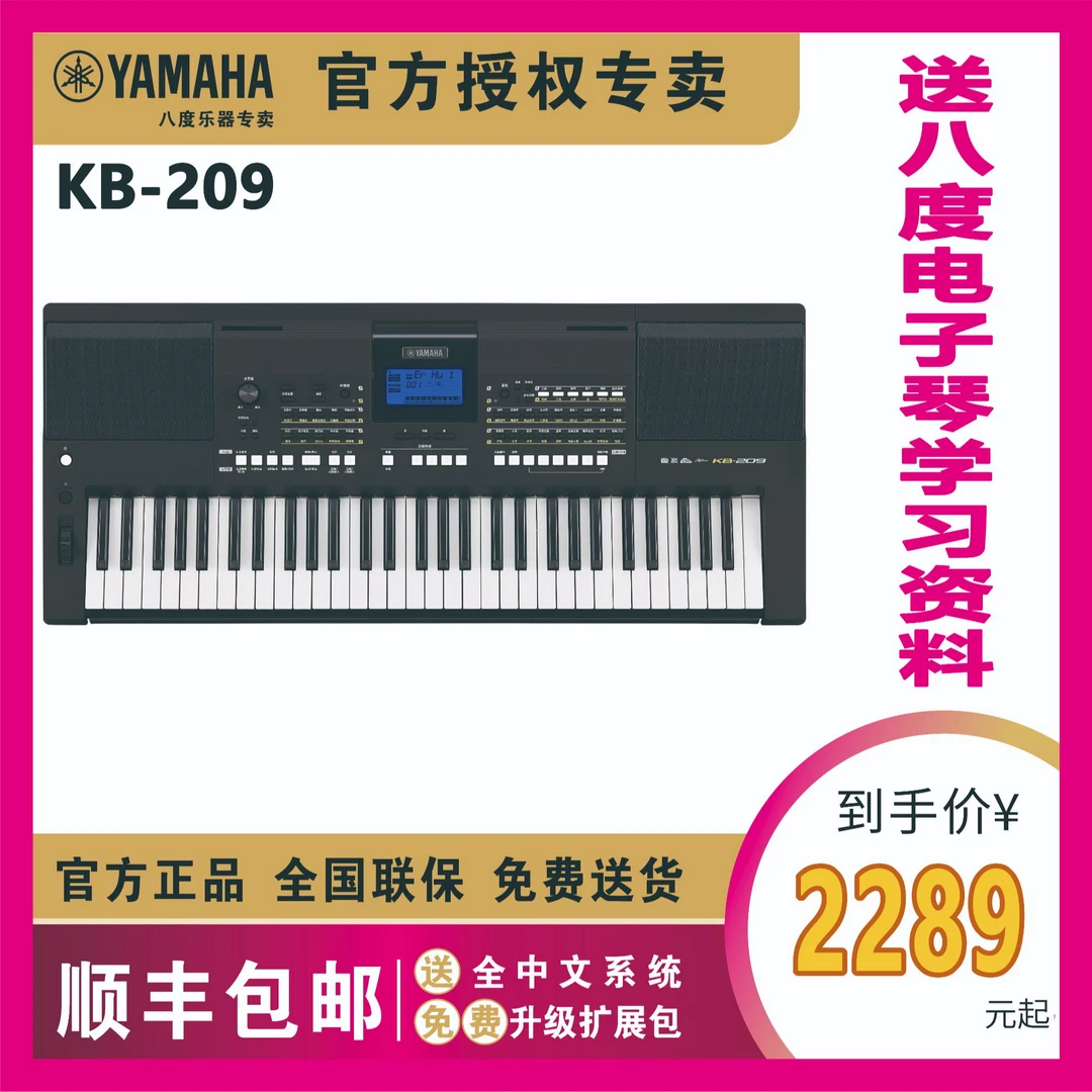 Yamaha/雅马哈KB209电子琴61键专业幼师教学儿童初学成年通用演奏