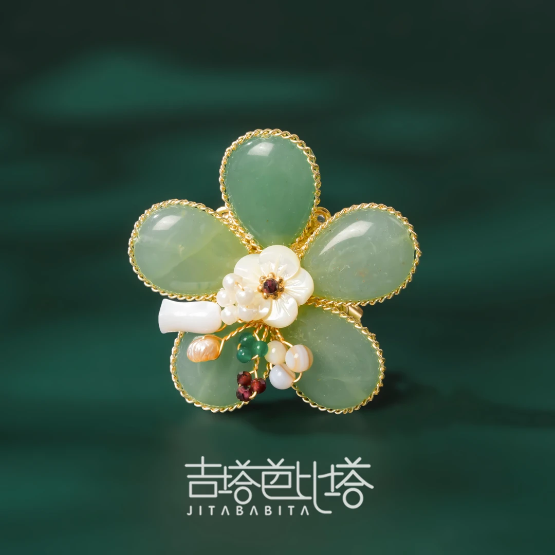 铜合金胸针 手工气质时尚绿色配饰中国风精致高档胸花  JT-203