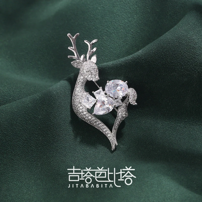 铜合金胸针 【一鹿有你】金典小鹿胸针JT-189