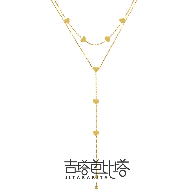 吉塔芭比塔 铜合金项链 爱心长项链饰品时尚   JT-519