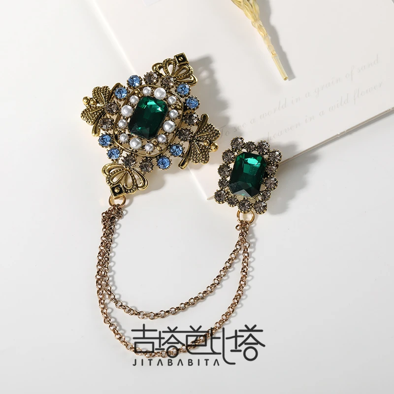 吉塔芭比塔 铜合金胸针 轻奢手工时尚百搭中古宫廷胸花  JT-239