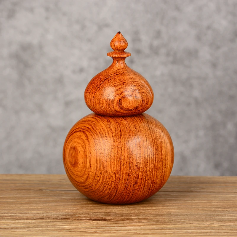 牙签筒缅花 葫芦形木制牙签罐