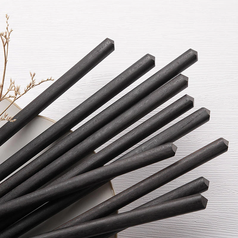 【拍一发五】紫光檀实木筷子家用原木筷子无漆无蜡