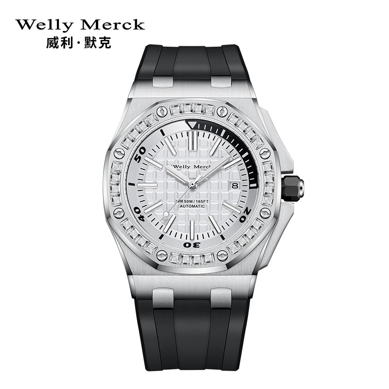 威利默克男士多功能机械手表皇家橡树防水机械表112M
