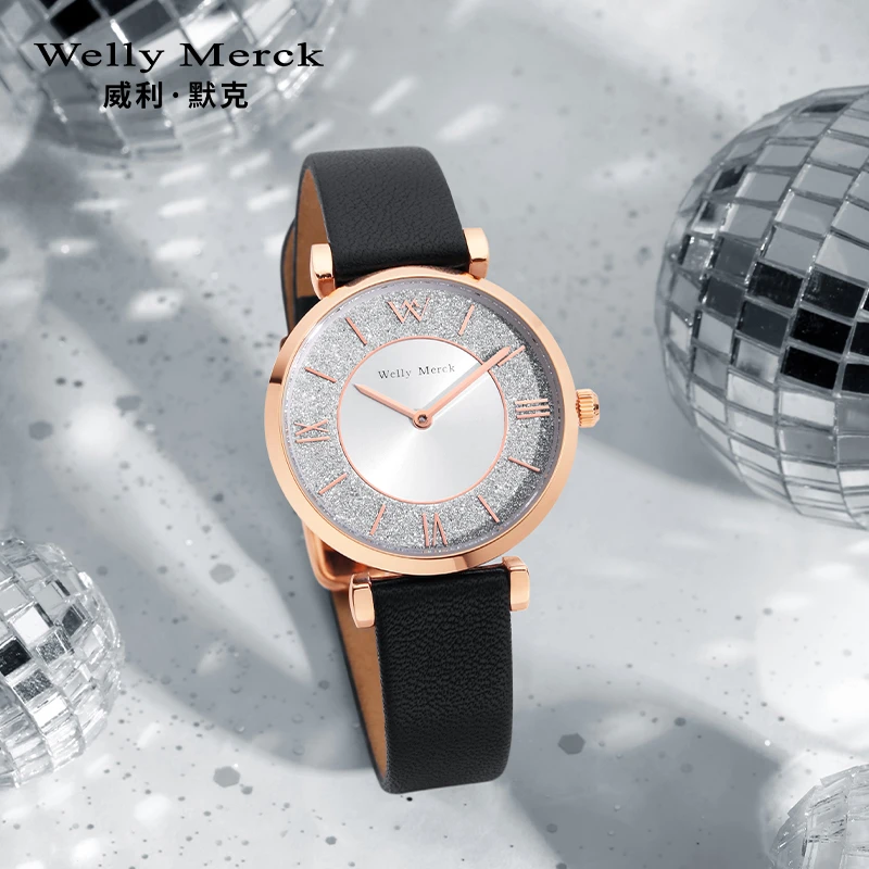 Welly Merck威利默克手表腕表女士气质防水繁星系列石英女表018L