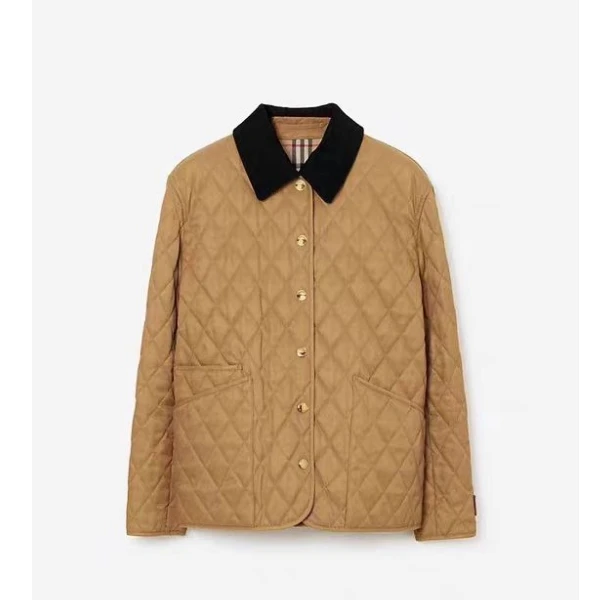 YY复古菱形格轻薄棉服