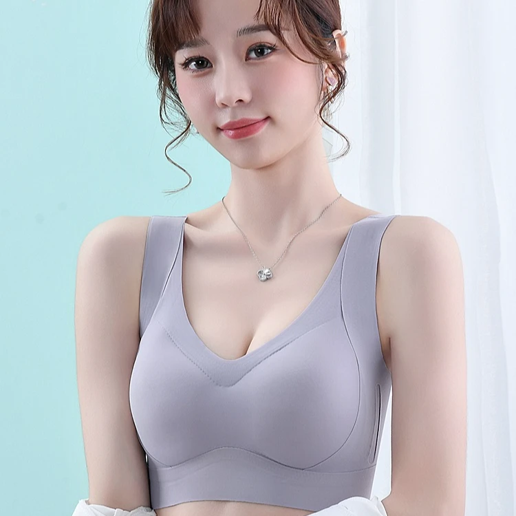 【原爱】女士舒适聚拢无痕无钢圈调整型透气一片式美背025