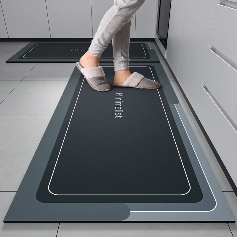 硅藻泥厨房专用地垫防滑防油吸水垫门口耐脏脚垫防水家用可擦地毯