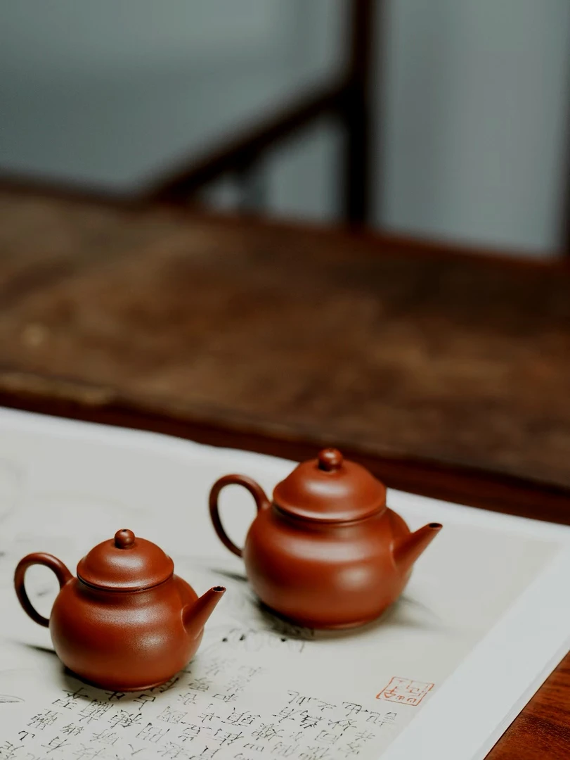 芭乐水平壶 老艺人纯手工制自练小煤窑陈腐朱泥摹古作容量65/115c