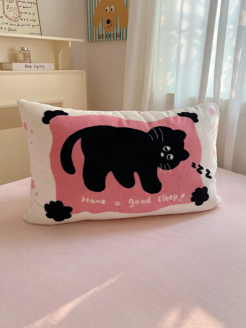 「梦皙」牛奶绒枕套一只装装秋冬枕头套家用单人加绒内胆保护套整头