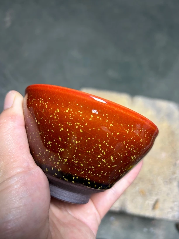 牛血红花月叶主人杯茶器