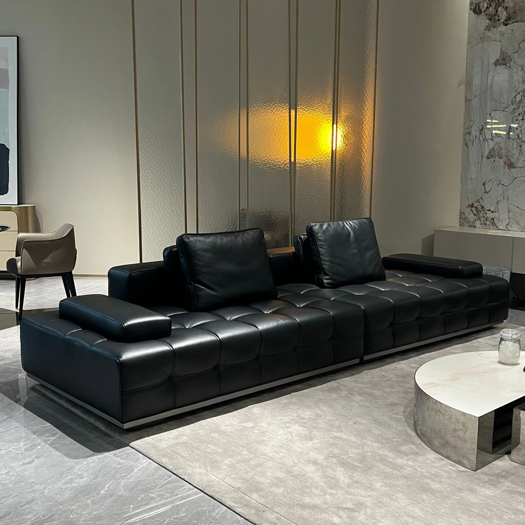 劳伦斯沙发直排意式设计师别墅大平层大小户型沙发落地简约